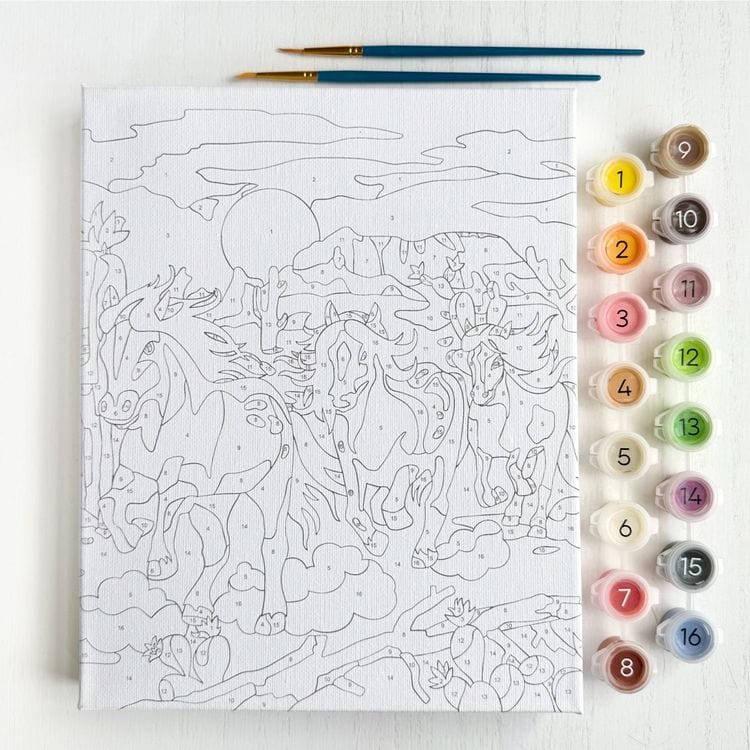 paint-by-numbers-wild-horses-fao-schwarz for Free Printable Paint By Numbers For Adults Paint By Numbers - Wild Horses – FAO Schwarz for Free Printable Paint By Numbers For Adults