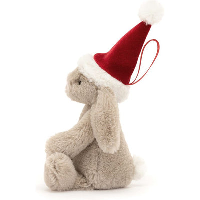 Jellycat, Inc. Plush Bashful Christmas Bunny Ornament