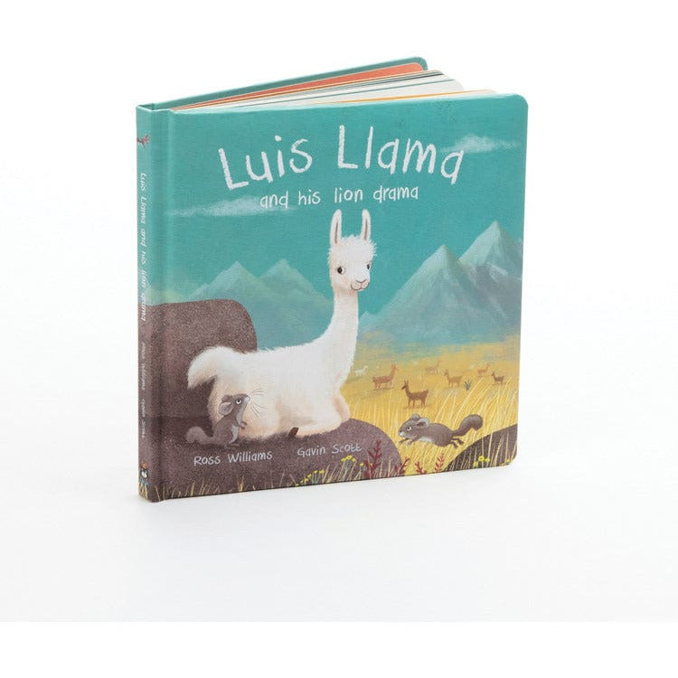 Jellycat, Inc. Plush Luis Llama and His Lion Drama Book