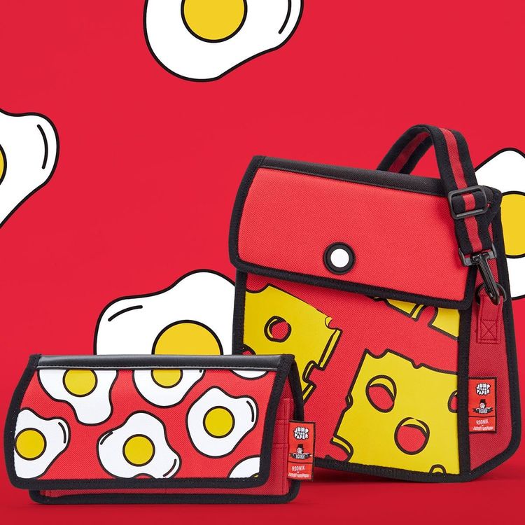 Jump From Paper Trend Accessories Pop Art Egg Purse - Red