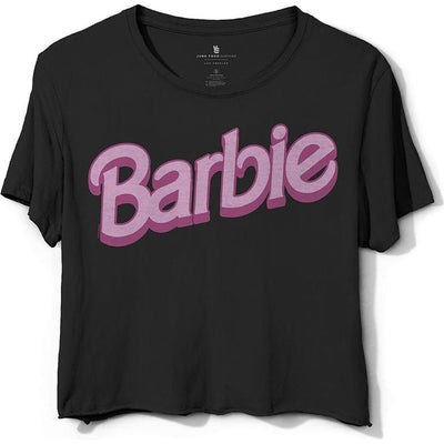 Junk Food Clothing World of Barbie Barbie Logo Women's Tee - Black