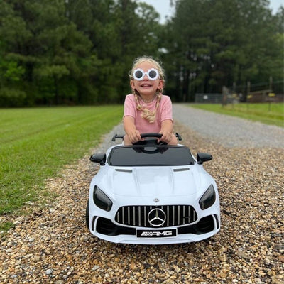Kool Karz Playground Outdoor Mercedes-Benz GTR 12V Ride On Toy Car White