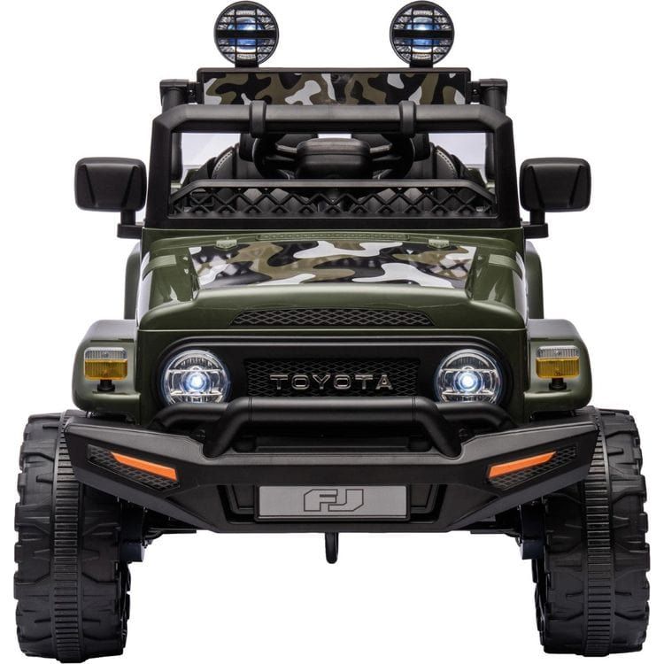 Kool Karz Playground Outdoor Toyota FJ Cruiser 4WD 12V Ride On Toy Car Army Green