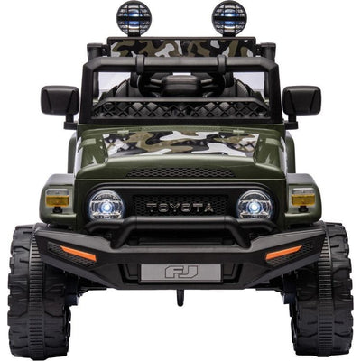 Kool Karz Playground Outdoor Toyota FJ Cruiser 4WD 12V Ride On Toy Car Army Green