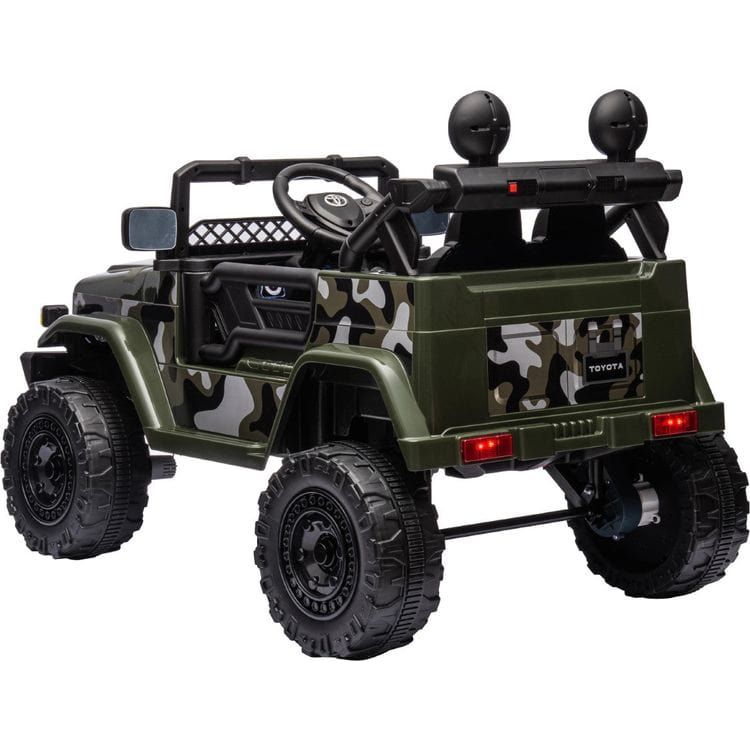 Kool Karz Playground Outdoor Toyota FJ Cruiser 4WD 12V Ride On Toy Car Army Green