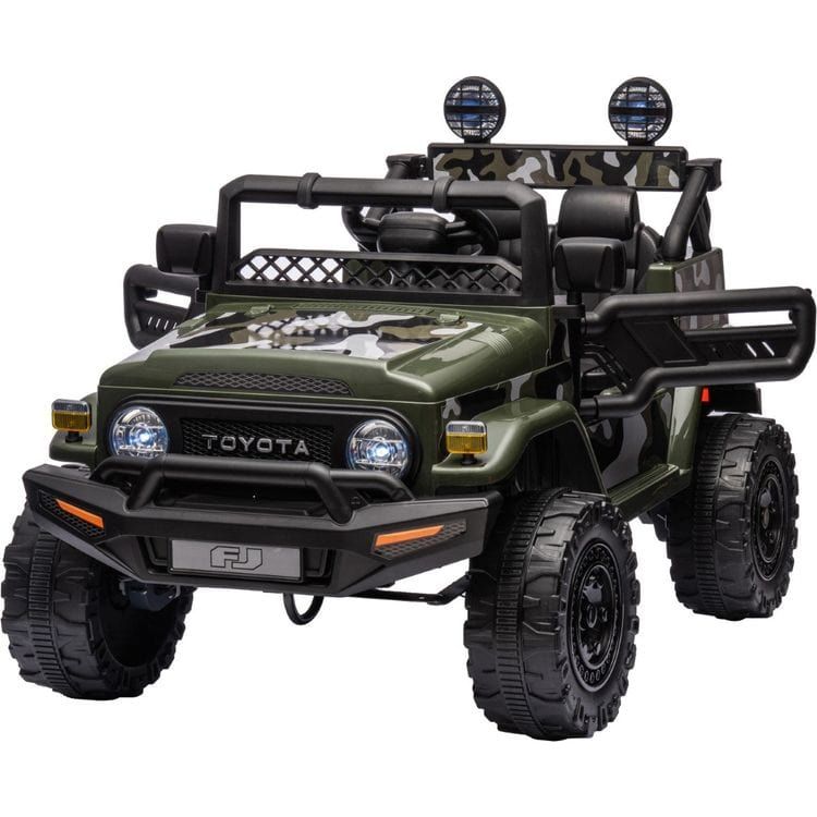 Kool Karz Playground Outdoor Toyota FJ Cruiser 4WD 12V Ride On Toy Car Army Green