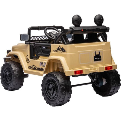 Kool Karz Playground Outdoor Toyota FJ Cruiser 4WD 12V Ride On Toy Car Khaki