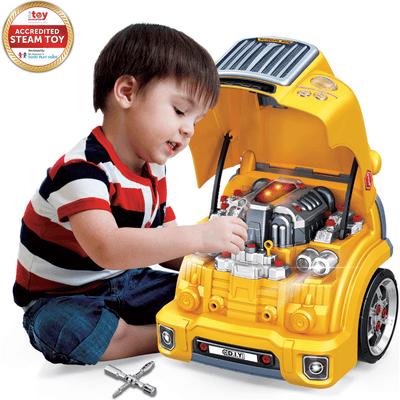 Kool Karz Playground STEM Big School Bus Engine Repair Toy Set