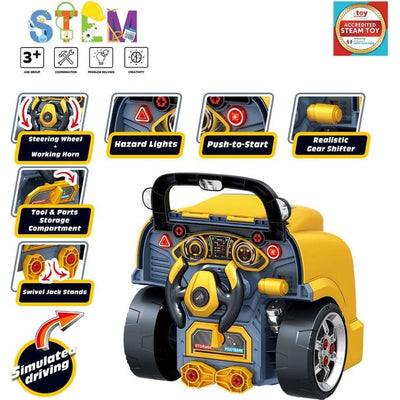 Kool Karz Playground STEM Big School Bus Engine Repair Toy Set