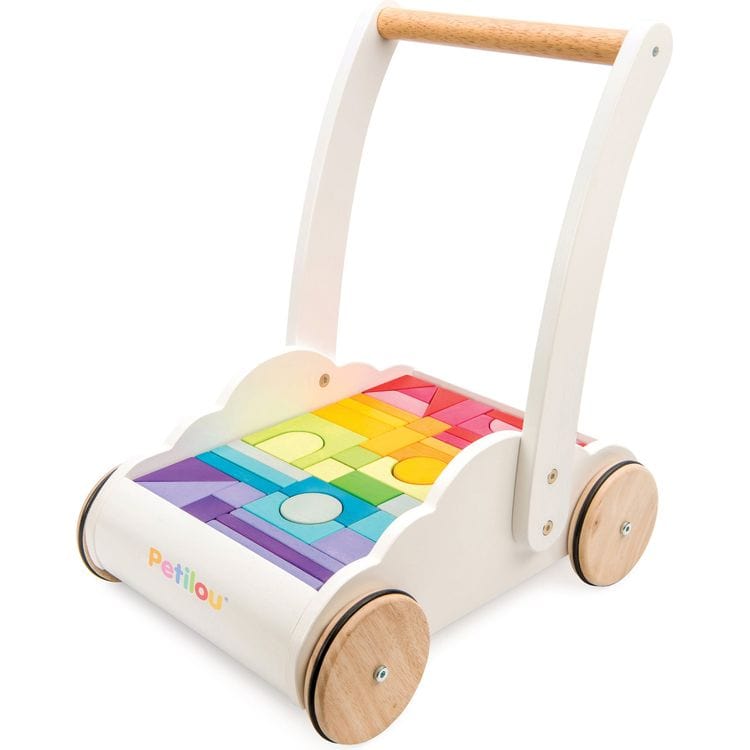 Le Toy Van Infants Rainbow Baby Walker & Puzzle - 45 Blocks