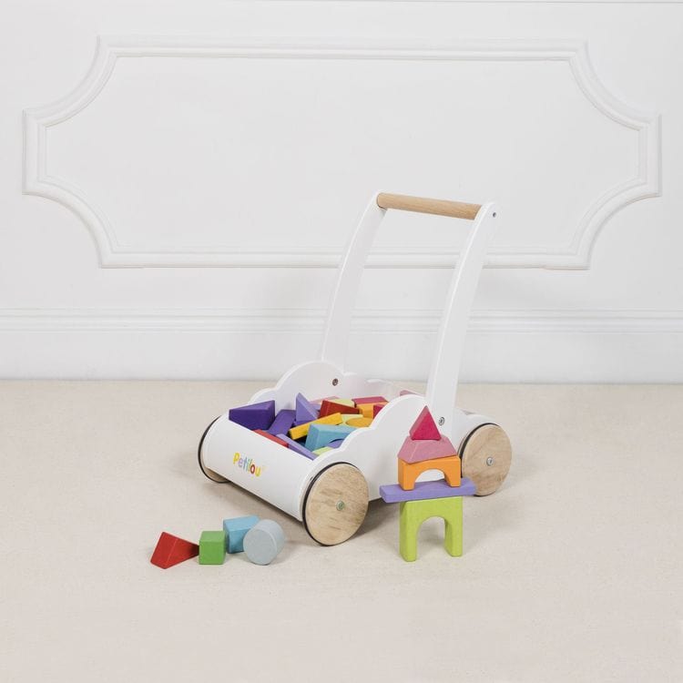 Le Toy Van Infants Rainbow Baby Walker & Puzzle - 45 Blocks