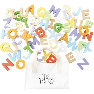 Le Toy Van Infants Wooden Alphabet Set & Bag - 60 Letters