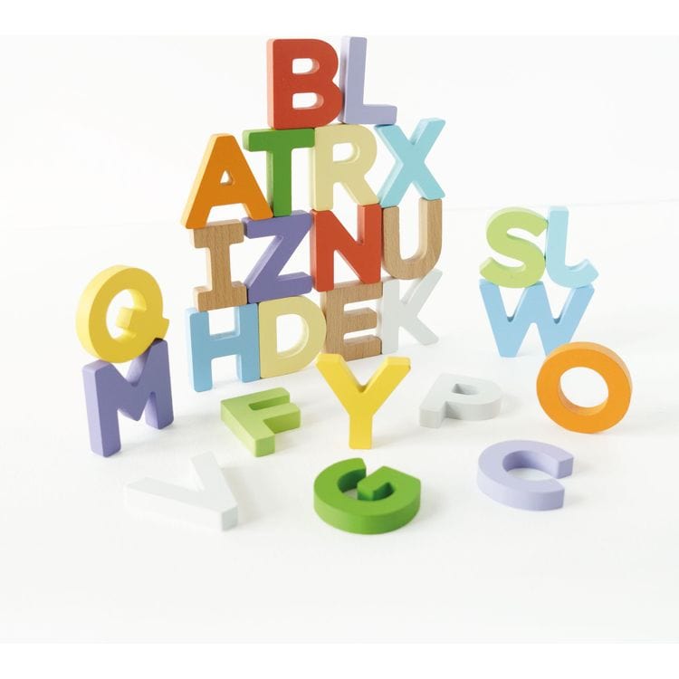 Le Toy Van Infants Wooden Alphabet Set & Bag - 60 Letters