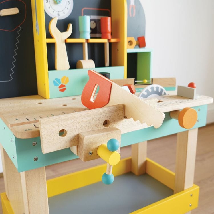 Le Toy Van Preschool Alex’s Toy Work Bench with 11 Accessories