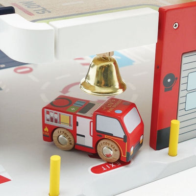 Le Toy Van Preschool Fire & Rescue Wooden Garage