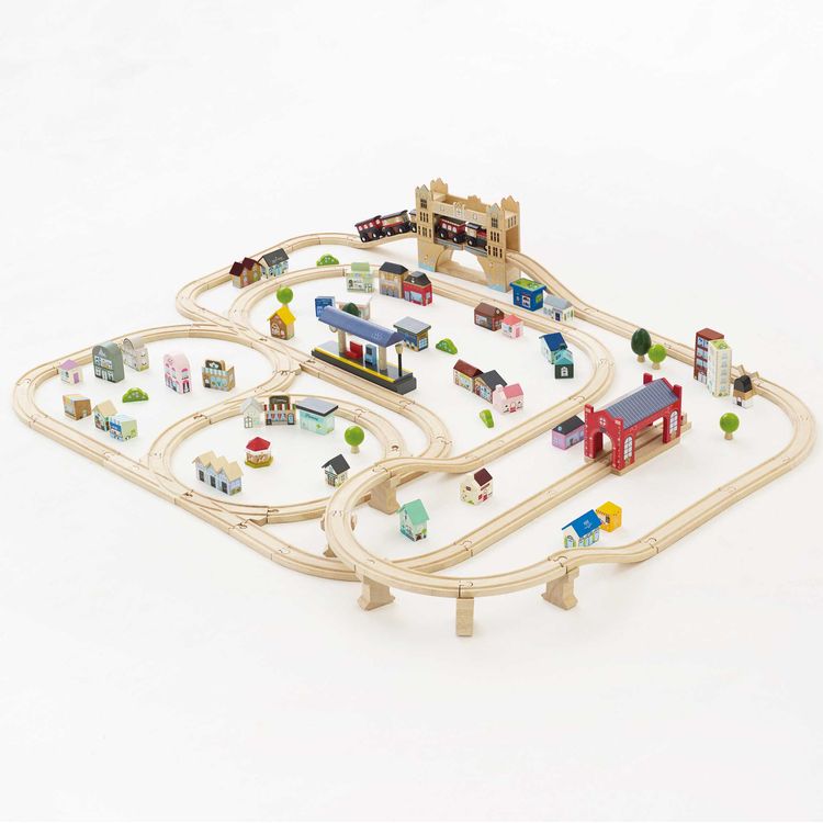 Le Toy Van Preschool London Wood Train Set – 120 Pieces