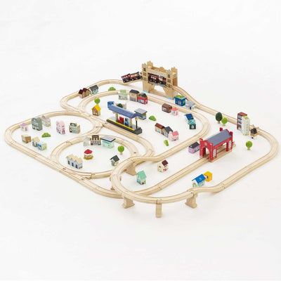 Le Toy Van Preschool London Wood Train Set – 120 Pieces