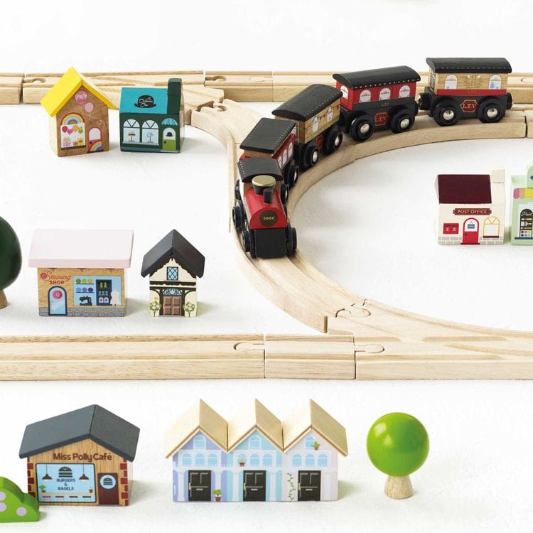 Le Toy Van Preschool London Wood Train Set – 120 Pieces