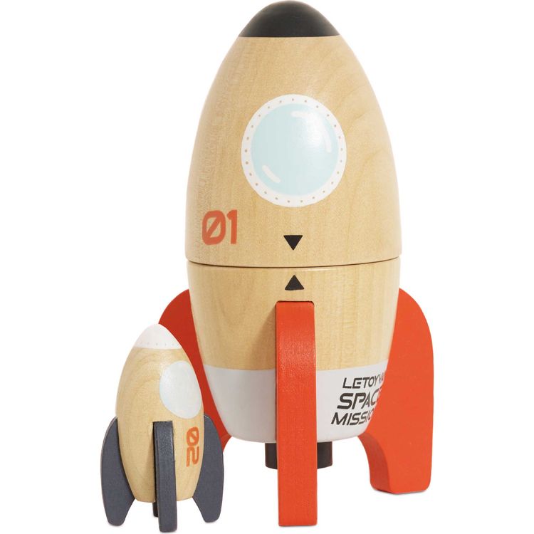 Le Toy Van Preschool Magnetic Space Rocket Duo