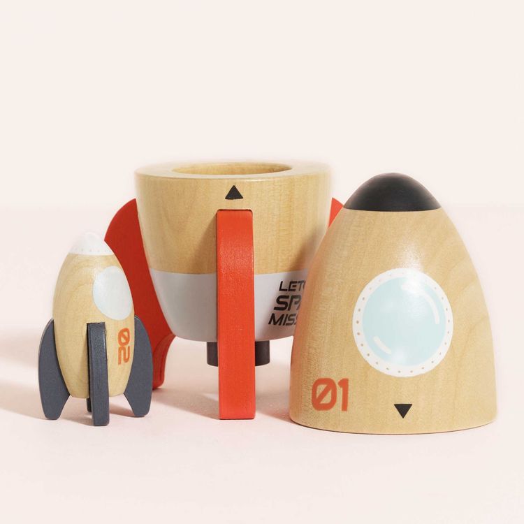 Le Toy Van Preschool Magnetic Space Rocket Duo