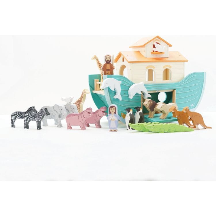 Le Toy Van Preschool Noah’s Great Wooden Ark & Animals - 23 Pieces