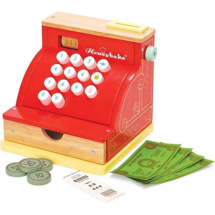 Le Toy Van Preschool Play Wooden Cash Register & Money