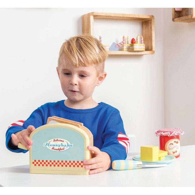 Le Toy Van Preschool Pop-up Toaster and Breakfast Set - 8 Pieces