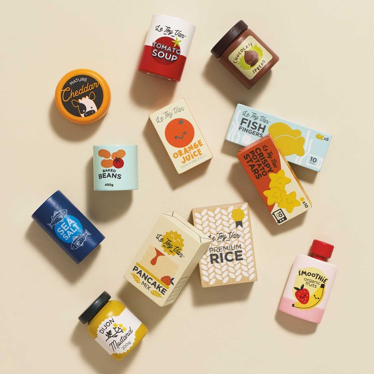 Le Toy Van Preschool Supermarket Grocery Set - 12 Pieces