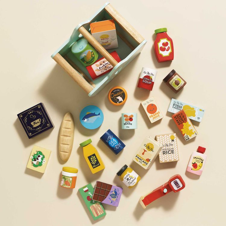 Le Toy Van Preschool Supermarket Grocery Set - 12 Pieces
