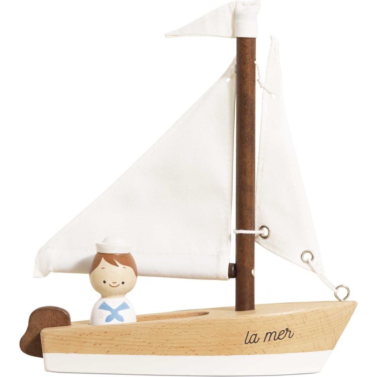 Le Toy Van Preschool Wooden Sailing Boat & Captain