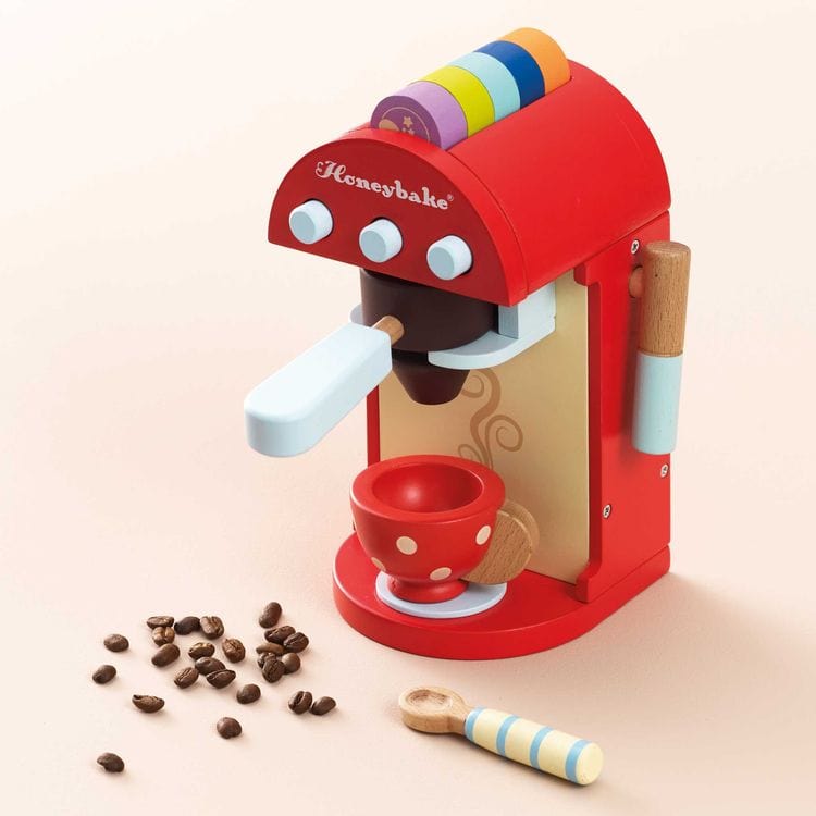 Le Toy Van Preschool Wooden Toy Coffee Machine & Pods