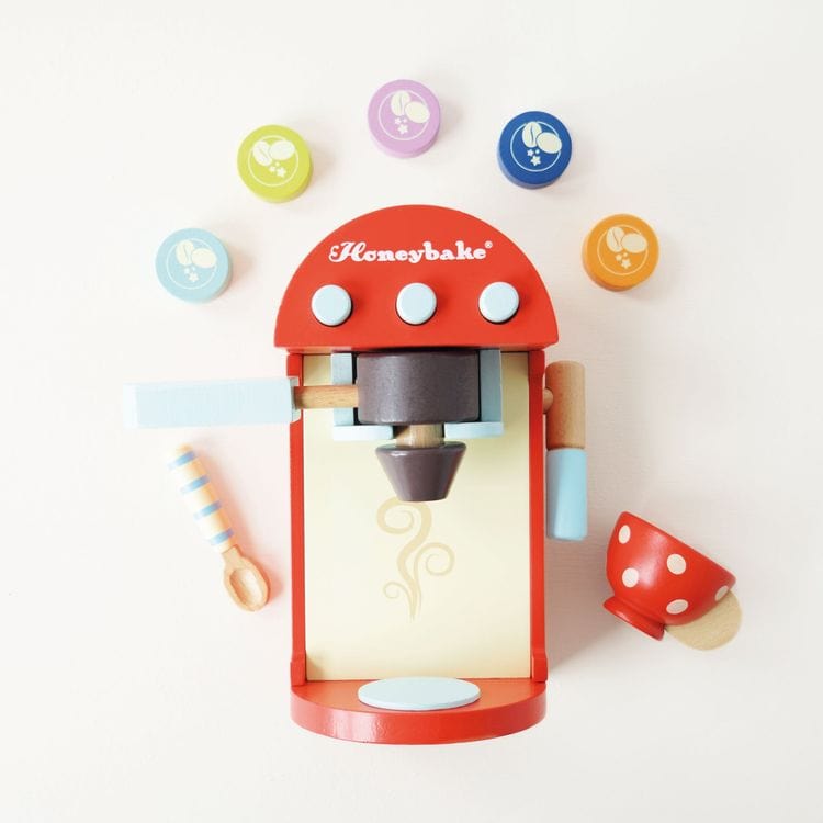 Le Toy Van Preschool Wooden Toy Coffee Machine & Pods