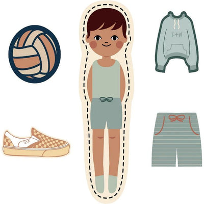 Light + Nine Trend Accessories Nimix Paper Doll Boy 3 Piece Set