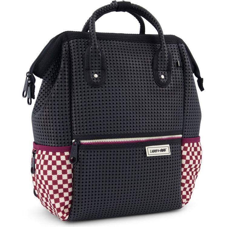 Light + Nine Trend Accessories Tweeny Short Backpack - Checkered Brick