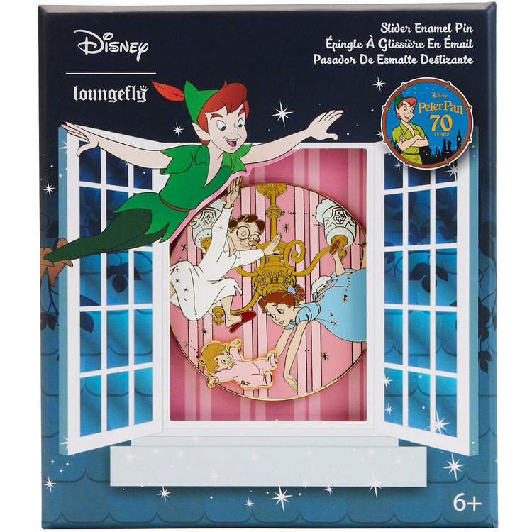 Loungefly Trend Accessories Peter Pan 70th Anniversary You Can Fly Sliding Pin