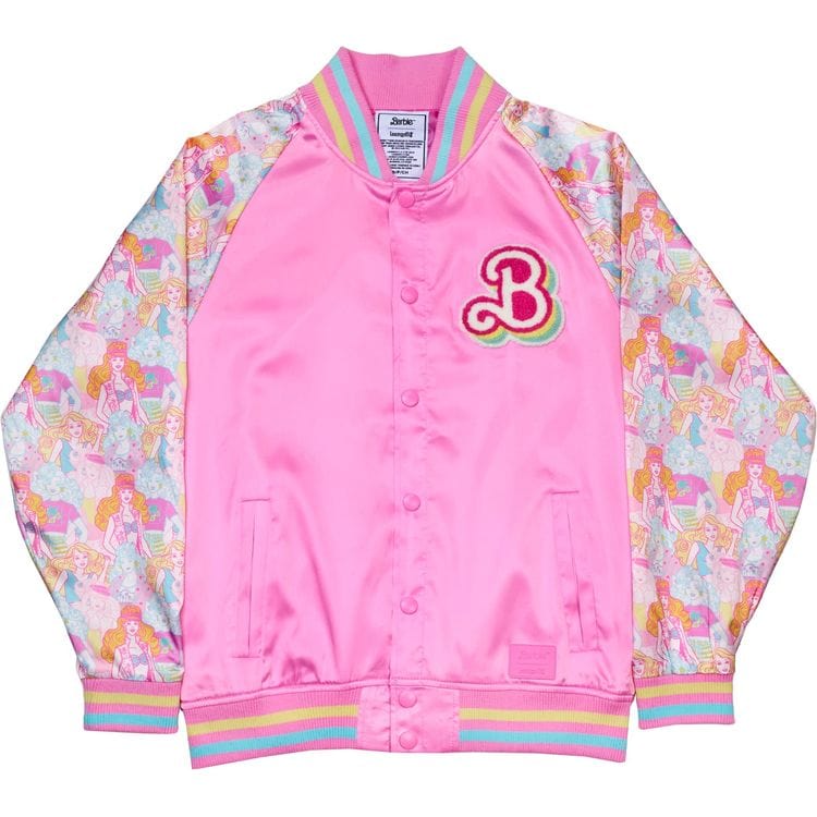 Loungefly World of Funko Barbie™ 65th Anniversary Unisex Bomber Jacket - Size Large