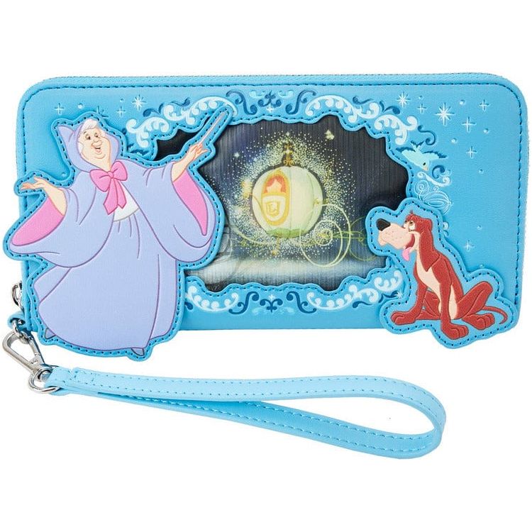 Loungefly World of Funko Cinderella Lenticular Princess Series Zip Around Wristlet Wallet