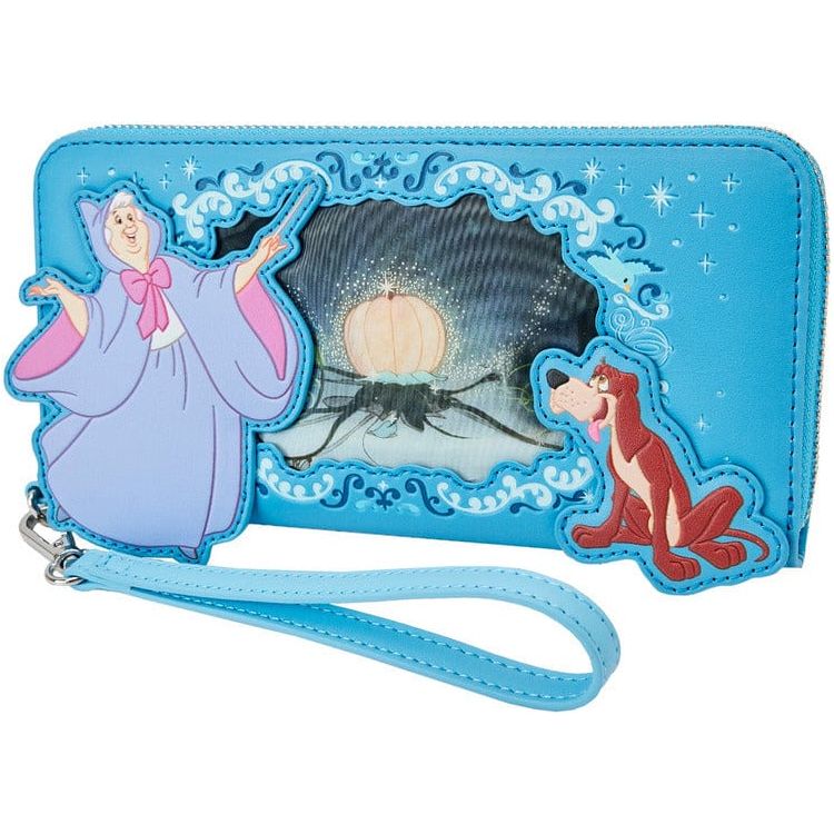 Loungefly World of Funko Cinderella Lenticular Princess Series Zip Around Wristlet Wallet