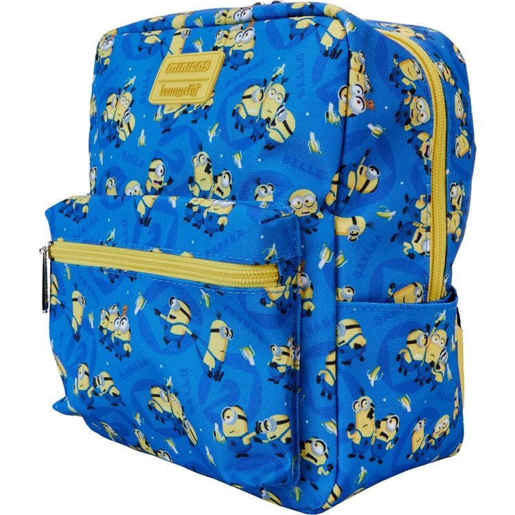 Loungefly World of Funko Despicable Me Minions All-Over Print Nylon Square Mini Backpack