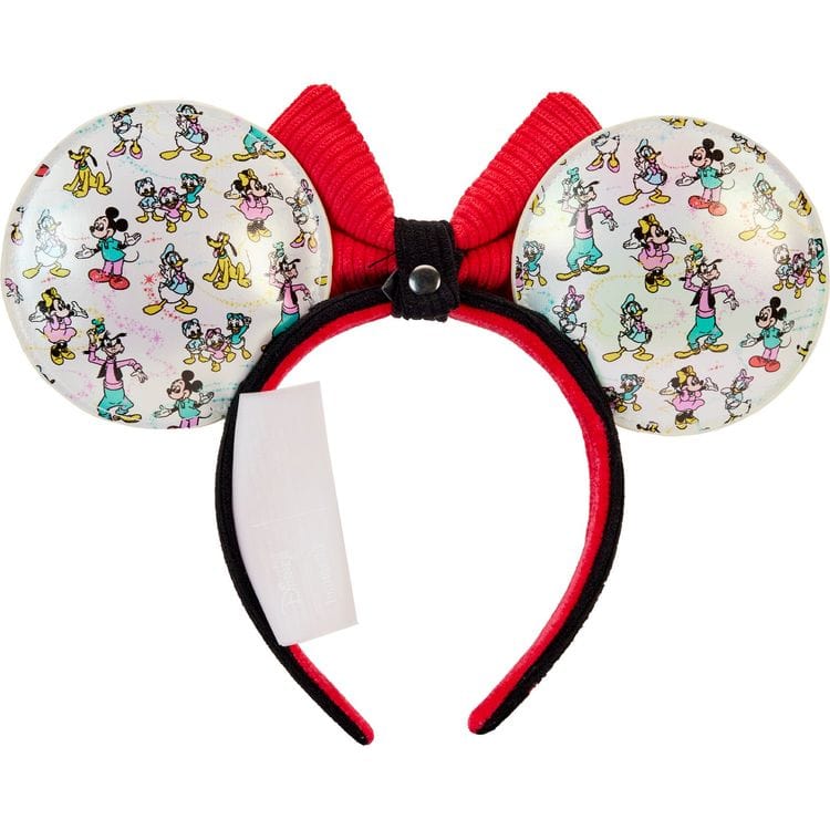 Disney parks Loungefly Minnie Mouse Ear store Headband Print Backpack