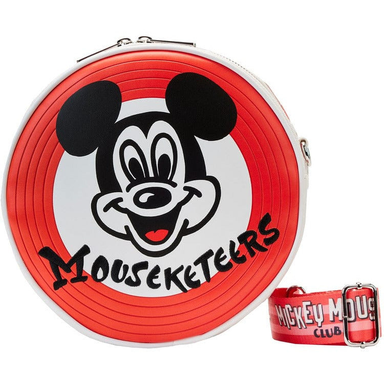 Loungefly World of Funko Disney100 Mickey Mouseketeers Crossbody Bag with Ear Holder