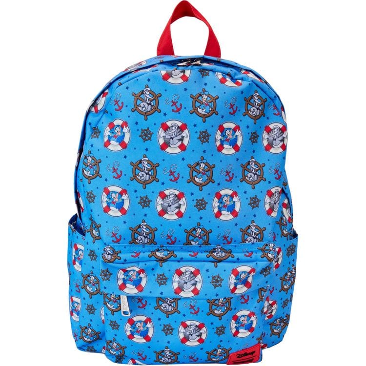 Loungefly World of Funko Donald Duck 90th Anniversary All-Over Print Nylon Full-Size Backpack