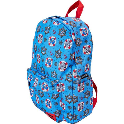 Loungefly World of Funko Donald Duck 90th Anniversary All-Over Print Nylon Full-Size Backpack