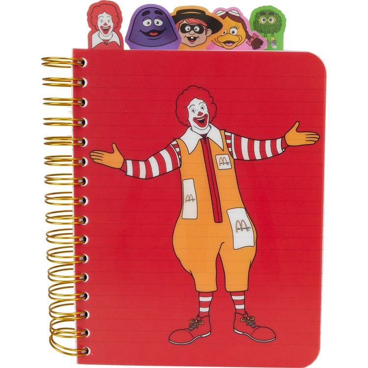 Loungefly World of Funko McDonald's McDonaldland Stationery Spiral Tab Journal