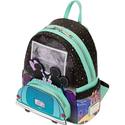 Loungefly World of Funko Mickey & Minnie Date Night Drive-In Lenticular Mini Backpack