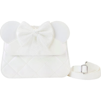 Loungefly World of Funko Minnie Mouse Iridescent Wedding Crossbody Bag