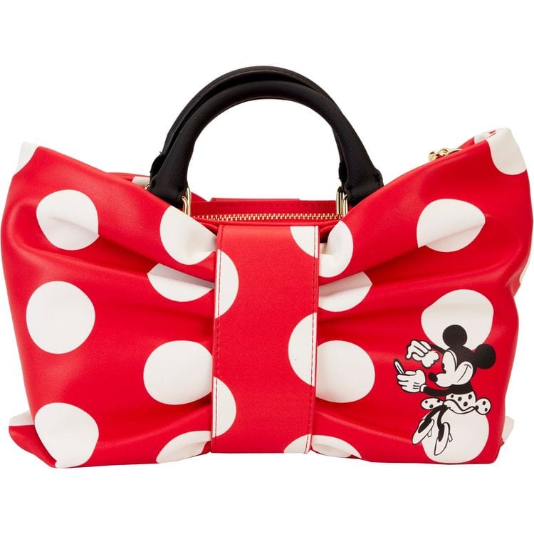 Loungefly World of Funko Minnie Mouse Rocks the Dots Classic Bow Figural Crossbody Bag