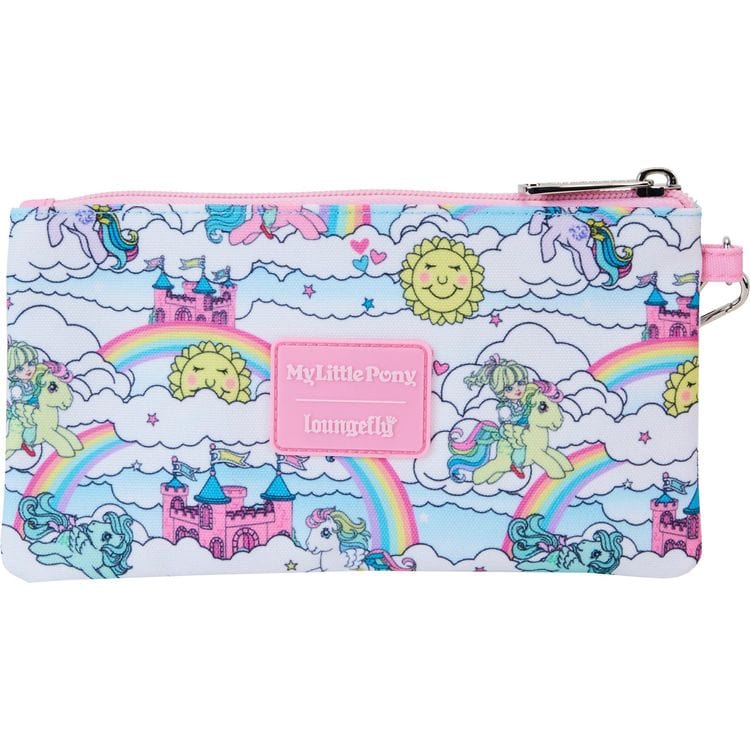 Loungefly World of Funko My Little Pony Sky Scene All-Over Print Nylon Zipper Pouch Wristlet