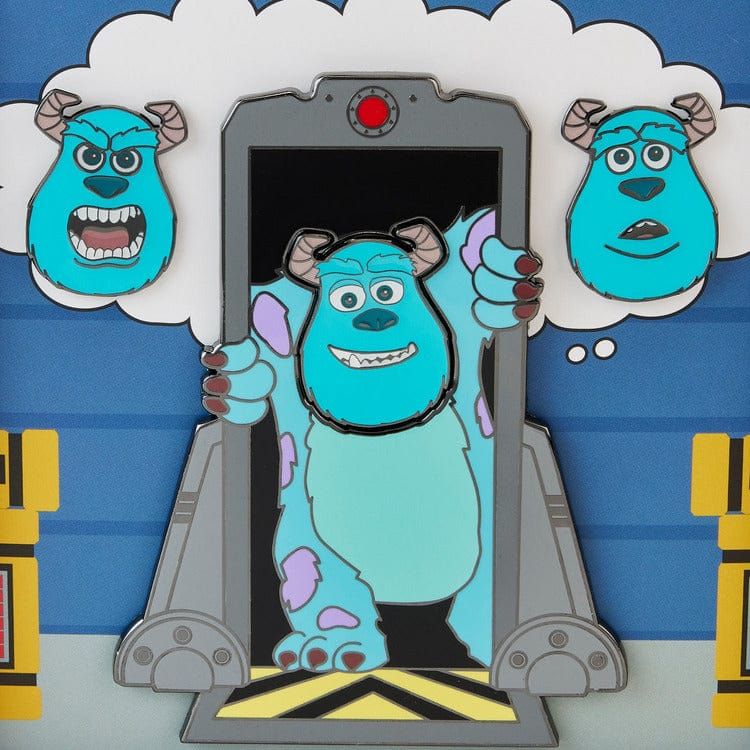 Loungefly World of Funko Pixar Sulley Door Mixed Emotions 4-Piece Pin Set