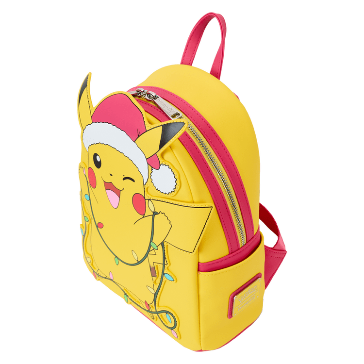 Loungefly World of Funko Pokémon Santa Pikachu Christmas Lights Light Up Mini Backpack